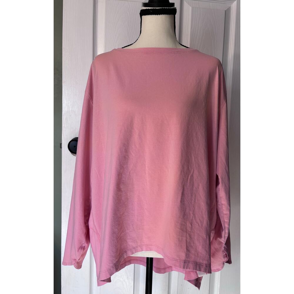 Coolibar Long Sleeve Women’s Medium West Palm Drape Tee Light Pink UV Protection - Picture 1 of 9
